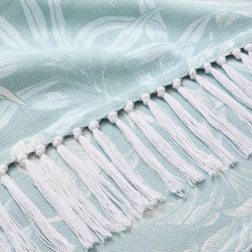 Plaid Imprimé à Franges "hera" 125x150cm Menthe