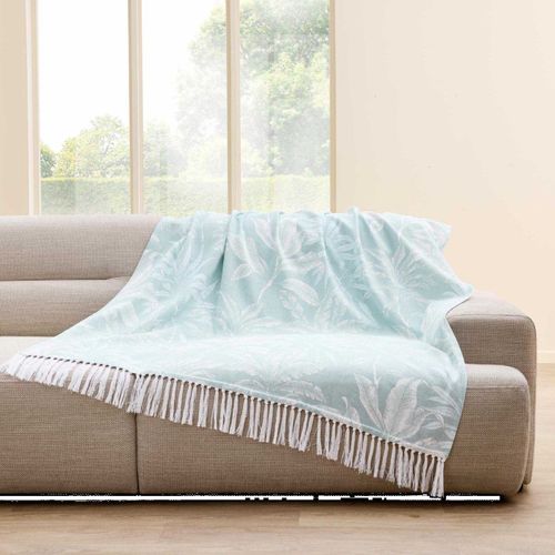 Plaid Imprimé à Franges "hera" 125x150cm Menthe