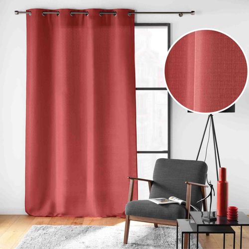 Rideau Grande Hauteur à Oeillets 140 X 280 Cm – Polyester Uni Soline – Grenade