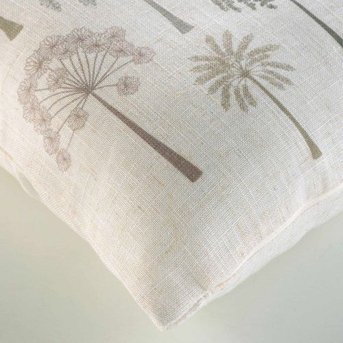 Coussin Déco Imprimé "palmea" 45x45cm Naturel