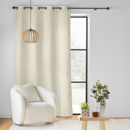 Rideau Velours Relief Naturel 140 X 260 Cm – Swing – Oeillets