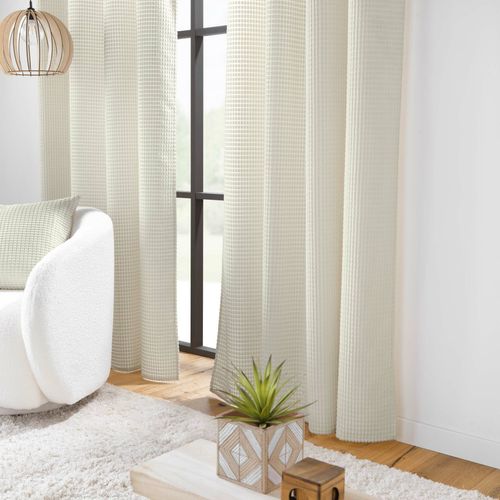 Rideau Velours Relief Naturel 140 X 260 Cm – Swing – Oeillets