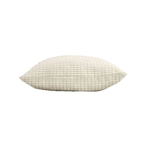 Coussin Déhoussable Compressé 45 X 45 Cm – Velours Relief Swing – Coloris Naturel