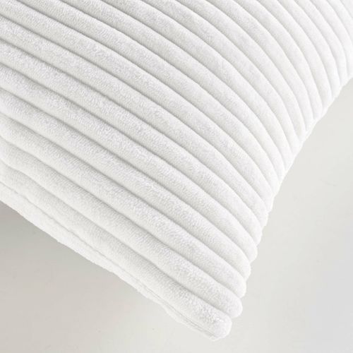 Coussin Déhoussable 45 X 45 Cm – Velours Relief – Nils Blanc