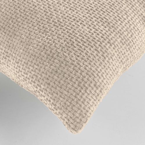 Coussin Déhoussable  45 X 45 Cm – Velours Chenille Leo Naturel