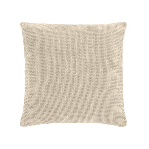 Coussin Déhoussable  45 X 45 Cm – Velours Chenille Leo Naturel
