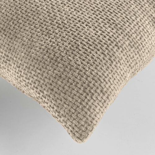 Coussin Déhoussable 45 X 45 Cm – Velours Chenille Léo – Coloris Sable