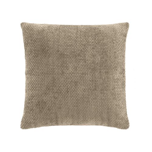 Coussin Déhoussable 45 X 45 Cm – Velours Chenille Léo – Coloris Sable