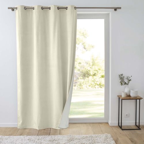 Rideau Isolant Thermique Velours Naturel 140x260 Polarchic