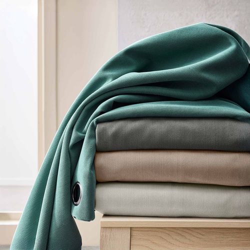 Rideau Thermique à Oeillets 140 X 260 Cm – Velours Côtelé Doublé Polaire – Madison Sauge