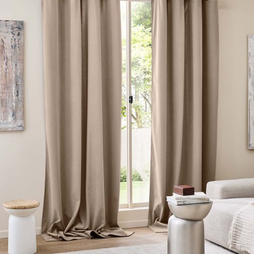 Rideau Thermique Velours 140x260 Madison Noisette