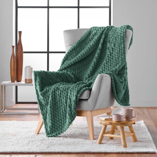 Plaid Polaire Cocooning 125x150 Mini Frosty Cèdre