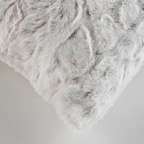 Coussin Imitation Fourrure - 45x45 Cm - Blanc