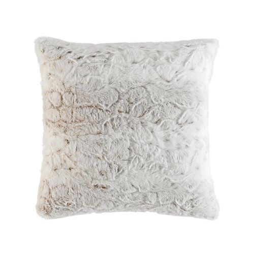 Coussin Imitation Fourrure - 45x45 Cm - Blanc