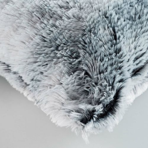 Coussin Déhoussable 45 X 45 Cm – Imitation Fourrure Antarctic Gris