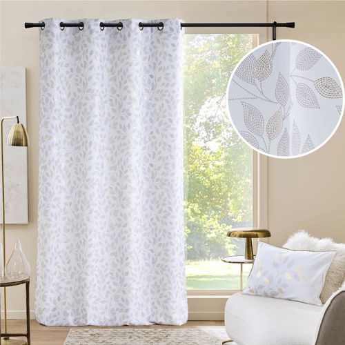 Rideau à Oeillets 140 X 260 Cm Polyester Imprimé Métallisé – Duchesse