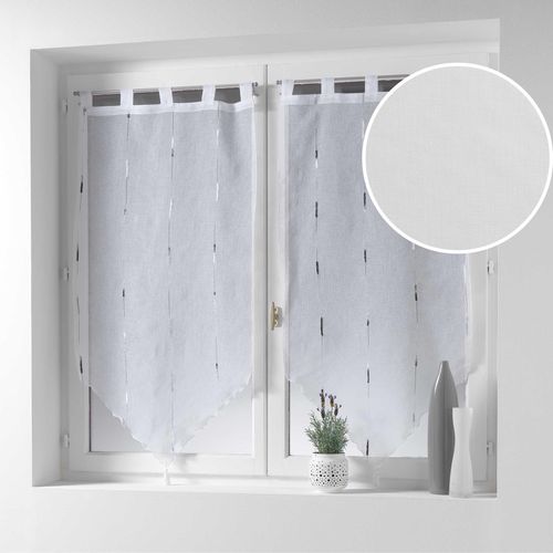 Paire De Voilages "chenilla" 90x160cm Gris