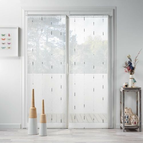 Paire De Voilages "chenilla" 70x240cm Gris