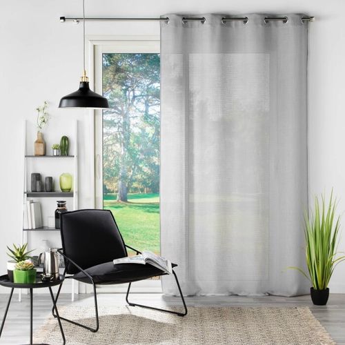 Rideau Voilage à Oeillets "soane" 140x180cm Gris