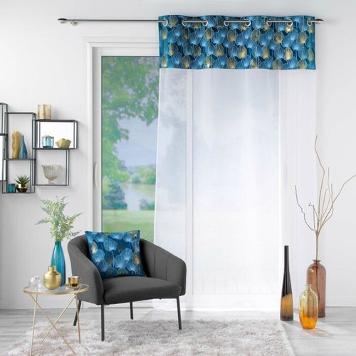 Rideau Voilage à Oeillets "clairine" 140x240cm Bleu