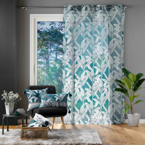 Rideau Voilage à Oeillets "isibelle" 140x240cm Bleu