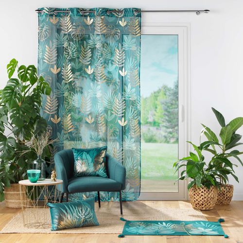 Rideau Voilage à Oeillets "ornella" 140x240cm Émeraude