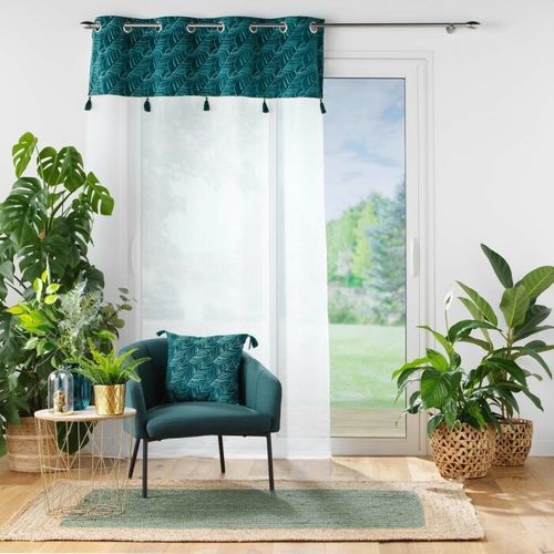 Rideau Voilage à Oeillets "palmina" 140x240cm Bleu