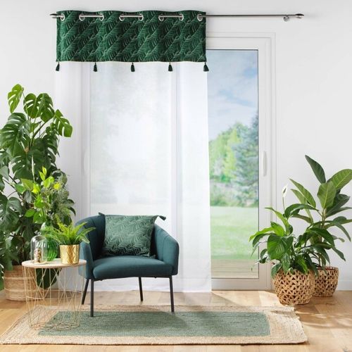 Rideau Voilage à Oeillets "palmina" 140x240cm Vert