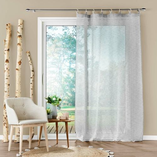 Rideau Voilage à Oeillets "minalisa" 140x240cm Gris