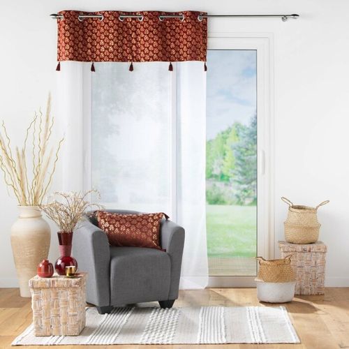 Rideau Voilage à Oeillets "evie" 140x280cm Bordeaux