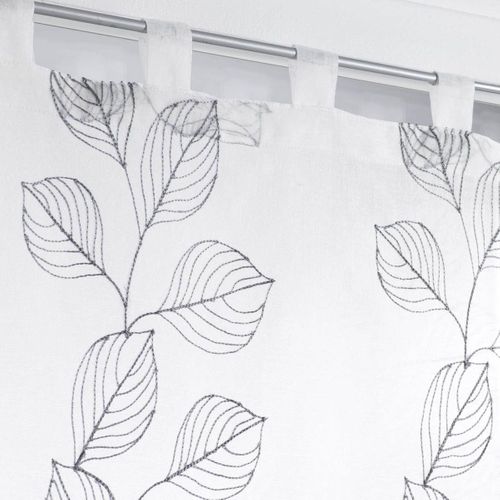 Paire De Voilages "edenia" 60x160cm Gris