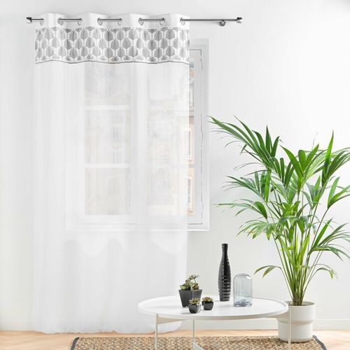 Rideau Voilage à Oeillets "kasita" 140x240cm Blanc