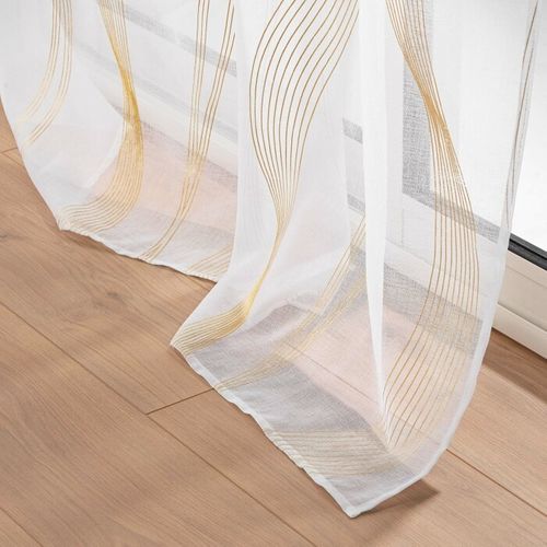 Rideau Voilage à Oeillets "elona" 140x240cm Or