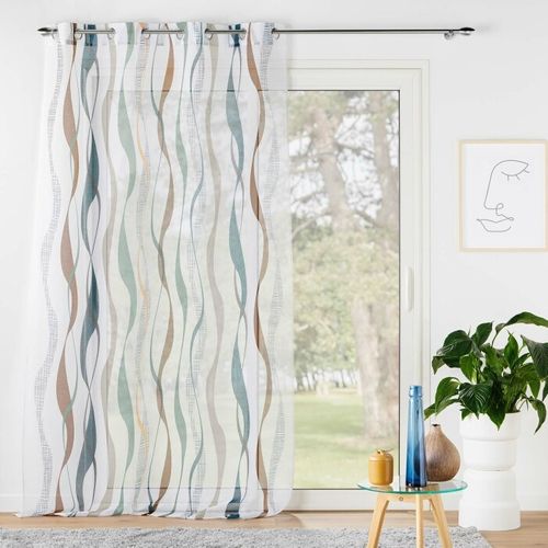 Rideau Voilage à Oeillets "lisana" 140x240cm Multicolore