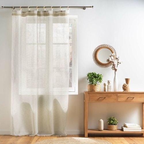 Voilages à Oeillets Bois - 140x240 Cm - Lin