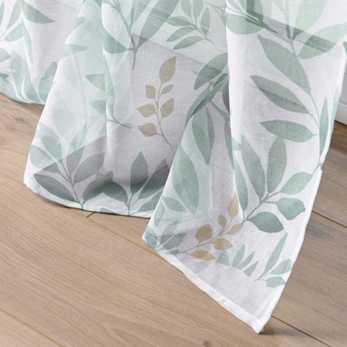 Rideau Voilage à Oeillets "biovana" 140x280cm Vert