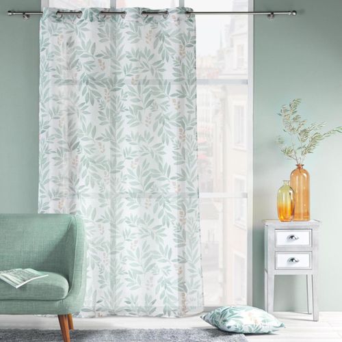 Rideau Voilage à Oeillets "biovana" 140x280cm Vert