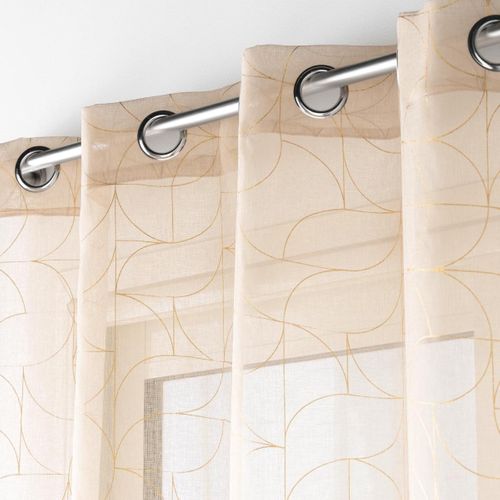 Rideau Voilage à Oeillets "louxor" 140x240cm Beige
