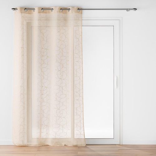 Rideau Voilage à Oeillets "louxor" 140x240cm Beige