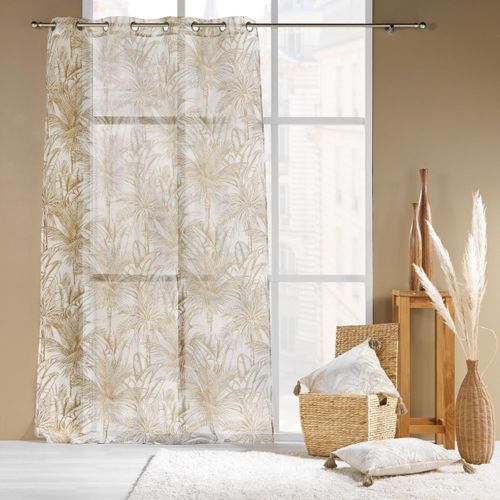 Rideau Voilage à Oeillets "dune" 140x240cm Naturel