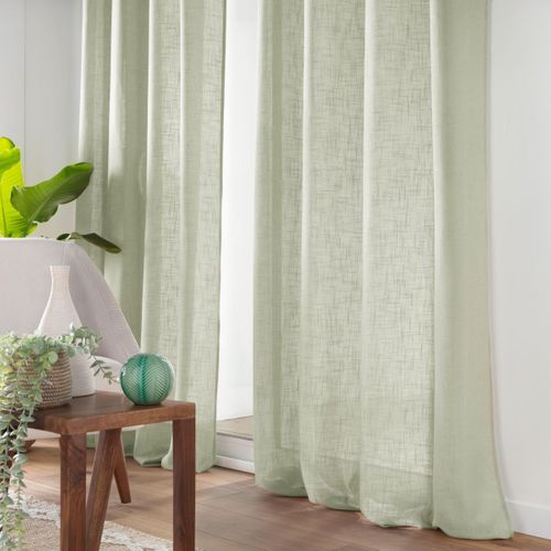 Rideau Voilage à Oeillets "cloris" 140x240cm Sauge