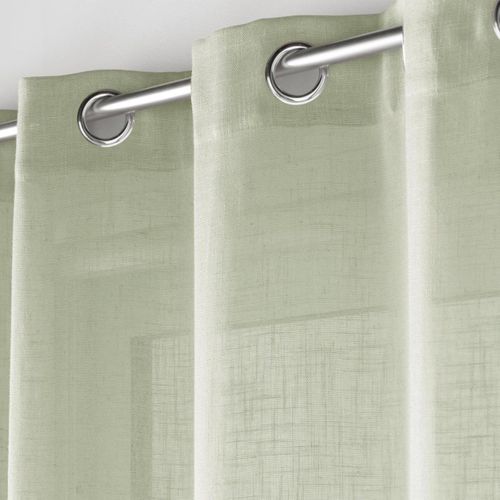 Rideau Voilage à Oeillets "cloris" 140x240cm Sauge