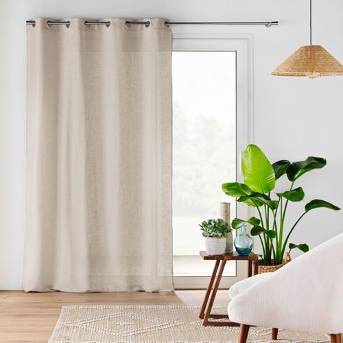 Rideau Voilage à Oeillets "cloris" 140x240cm Taupe