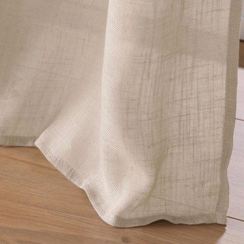 Rideau Voilage à Oeillets "cloris" 140x280cm Taupe