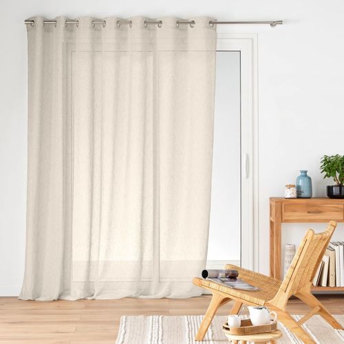 Rideau Voilage à Oeillets "carlin" 240x240cm Lin