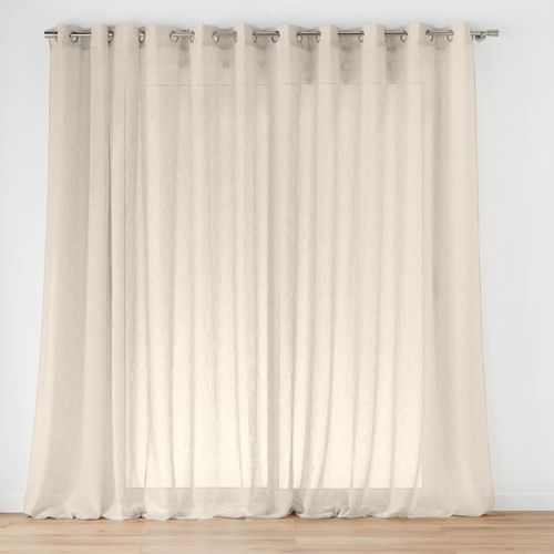 Voilage Grande Largeur - Effet Lin Tissé - 400x240 Cm - Lin