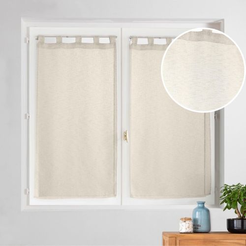 Paire De Voilages à Passants "carlin" 60x160cm Lin