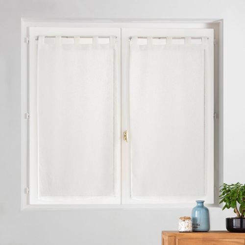 Paire De Voilages à Passants "carlin" 60x120cm Naturel