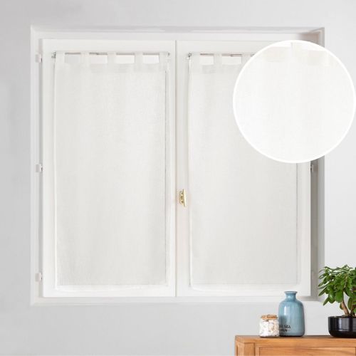 Paire De Voilages à Passants "carlin" 60x160cm Naturel