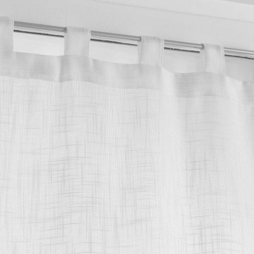Paire De Voilages à Passants "haltona" 45x120cm Blanc